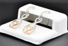 Diamond Infinity w/ Heart Dangle Earrings 10K Two Tone 1/4 Ct Screw Backs
