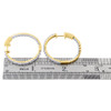 10K Yellow Gold Round Diamond Inside Out Hoop Eternity Earrings In & Out 0.50 Ct