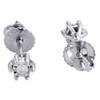 Diamond Solitaire Earrings 10K White Gold Round Mens Ladies Studs 0.05 Ct.