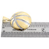 Diamond Basketball Pendant Sterling Silver Yellow Finish Sports Charm 0.55 Ct.