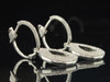 Diamond Hoop Danglers Ladies 10K White Gold Round Teardrop Earrings 0.85 Tcw.