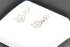 Dangle Diamond Earrings Round & Princess Cut 14K White Gold Prong Set 0.45 CT
