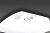 Dangle Diamond Earrings Round & Princess Cut 14K White Gold Prong Set 0.45 CT