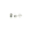 Black Diamond Solitaire Earrings 10K White Gold Round Cut Studs 0.75 Tcw.