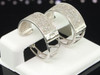 Ladies .925 Sterling Silver Designer Diamond Earrings Studs Huggies Hoops .91 Ct