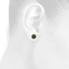 10K Yellow Gold Black & Yellow Diamond Studs Halo Jacket 7MM Earrings 1.38 Ct.