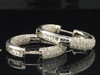 Ladies 14K White Gold In & Out White Diamond Danglers Hoops Earrings 3.02 Ct.