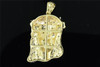 10K Yellow Gold Diamond Teardrop Mini Jesus Piece Head Pendant Charm 1/4 CT.