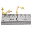 Diamond Infinity Loop Design Earrings 10K Yellow Gold Round Danglers 0.21 Tcw.