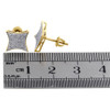 10K Yellow Gold Pave Set Real Diamond Kite Studs Small 9.30mm Earrings 0.20 Ct.