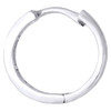 10K White Gold Round Diamond Channel Set 15mm Hinged Hoop Earrings 0.25 Ct.