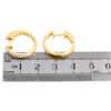 10k Yellow Gold Genuine Diamond One Row Channel Set Huggie Hoop Earrings 1/4 CT.