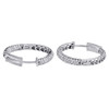 Diamond Earrings White Gold 3 Row Round Pave In & Out Fashion Hoops 1.12 Tcw.