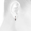 10K Rose Gold Red Diamond Teardrop Danglers Pointed Oval Earrings 0.33 Ct.