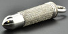 Genuine Diamond 3-D Bullet Pendant 10K White Gold Mens Pave Charm 2.15 Ct.