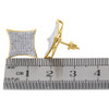 10K Yellow Gold Genuine Diamond Kite Studs Pave Set 13.15mm Earrings 0.50 Ct.