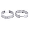 Diamond In & Out Hoop Earrings Ladies 10K White Gold Round Pave Fashion 0.34 Tcw