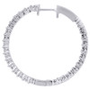 10K White Gold Round Diamond Inside Out Hoop Eternity Earrings In & Out 0.50 Ct.