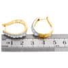 10K Yellow Gold Genuine Diamond Huggies Ladies Oval Hoop Earrings 0.95" 1.50 CT.