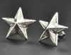 Star Shaped Diamond Studs 10K White Gold 0.40 Ct. Round Cut Pave Earrings