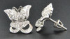 Butterfly Diamond Studs 10K White Gold 0.35 Ct. Round Cut Pave Earrings