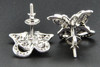 Butterfly Diamond Studs 10K White Gold 0.35 Ct. Round Cut Pave Earrings