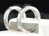 Diamond Hoops Ladies 14K White Gold Round Cut Huggie Earrings 1/2 Tcw.