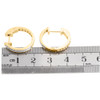 10K Yellow Gold Channel Set Diamond Hoops Ladies Round Earrings 0.75" 0.25 CT.