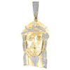 Diamond Jesus Piece Pendant Mens 3.93 Inch 10K Yellow Gold Pave Charm 1.50 Tcw