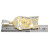 Diamond Jesus Piece Pendant Mens 3.93 Inch 10K Yellow Gold Pave Charm 1.50 Tcw