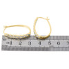 10K Yellow Gold Diamond Hoops Braided Waved Hinged 4.35mm Earrings 1/5 CT.