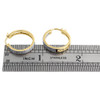 10K Yellow Gold Round Diamond Pave Ladies Hoops Huggies Earrings 0.30 Tcw