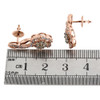 Brown Diamond Dangle Infinity Earrings Ladies 14K Rose Gold Flower 0.99 Tcw.