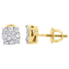 Diamond Earrings Mens & Ladies 10K Yellow Gold Round Cut Circle Studs 0.27 Tcw.