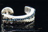 Blue Diamond Huggies Ladies .925 Sterling Silver Round Pave Earrings 0.21 Ct.