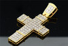 Men .925 Sterling Silver Fanook Real Diamond Cross Pendant Jesus Charm 0.50 ct.