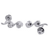 Diamond Stud Earrings 10K White Gold Ladies Round Cut Pave Danglers 0.08 Ct.