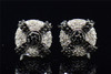 Mens & Ladies .925 Sterling Silver Black & White Diamond Pave Earrings Studs