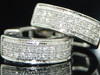 10K White Gold Round Cut Diamond Hoop Earrings Ladies Mini Huggie Style 0.16 Ct.