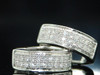 10K White Gold Round Cut Diamond Hoop Earrings Ladies Mini Huggie Style 0.16 Ct.