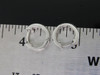 10K White Gold Round Cut Diamond Hoop Earrings Ladies Mini Huggie Style 0.16 Ct.