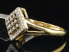 10K LADIES YELLOW GOLD 0.25 CT CHAMPAGNE BROWN DIAMOND ENGAGEMENT WEDDING RING