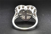 Diamond Heart Fashion Right Hand Ring 10K White Gold Round Cut Domed 0.70 Ct