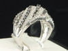 Ladies 10K White Gold Black Diamond Engagement Ring Wedding Band Set 1.52 Ct.