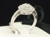 10k White Gold Round Cut Diamond Octagon Design Fashion Cocktail Ring 0.62 Ct.