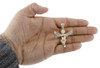 Mini Angel Diamond Pendant 10K Yellow Gold Flying Wings Cherub Charm 0.45 CT