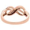14K Rose Gold Brown Diamond Bypass Infinity Anniversary Cocktail Ring 0.35 Ct.