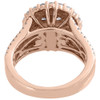 Brown Diamond Cocktail Ring 14K Rose Gold Round Cut Designer Fashion Band 2 Ct.