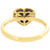 Diamond Heart Ring Ladies 14K Yellow Gold Round Cut Promise Band 0.18 Tcw.