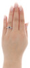 10K Rose Gold Red Diamond Square Infinity Style Right Hand Cocktail Ring 0.20 Ct